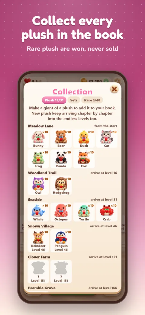 Screenshot 4: Collect every plush in the book