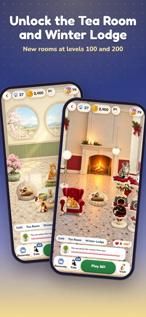 Screenshot 5: Unlock the Tea Room and Winter Lodge