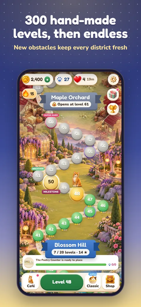 Screenshot 6: 300 hand-made levels, then endless