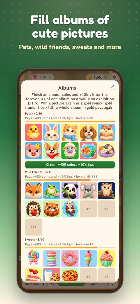 Screenshot 5: Fill albums of cute pictures