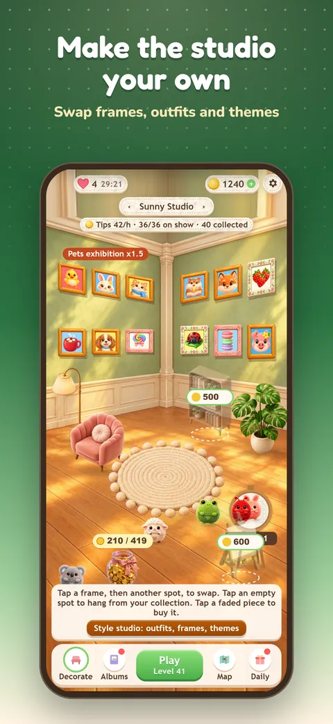 Screenshot 6: Make the studio your own